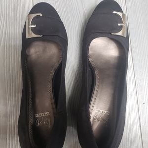 Impo Strech Black Loafers buckle detail 10M